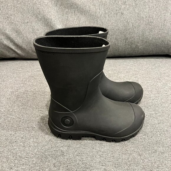 Bogs Boys Rain Boots Size 11 Black Waterproof Rubber Rain Boots - Picture 1 of 5